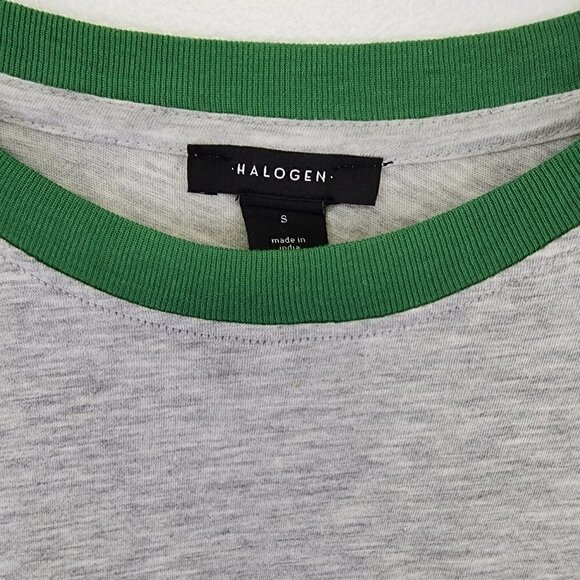 NWT Halogen St. Patty's Day T-Shirt All Luck Grey & Green Tee, Size Small - Picture 4 of 5